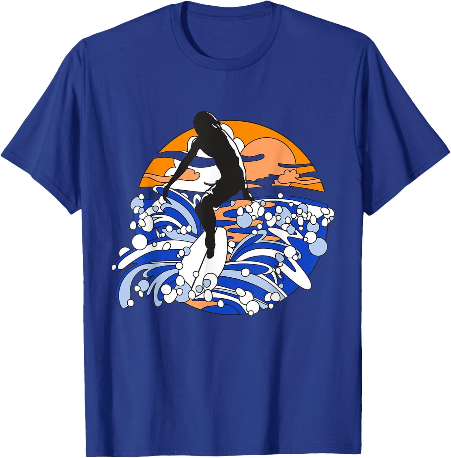 retro Surf Graphic - Vintage Retro Eighties Beach Men Women Kids T-Shirt - T-Shirt | Royal