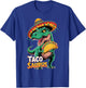 Funny Mexican Tacosaurus Trex Dinosaur Outfit Cinco De Mayo T-Shirt - T-Shirt | Royal