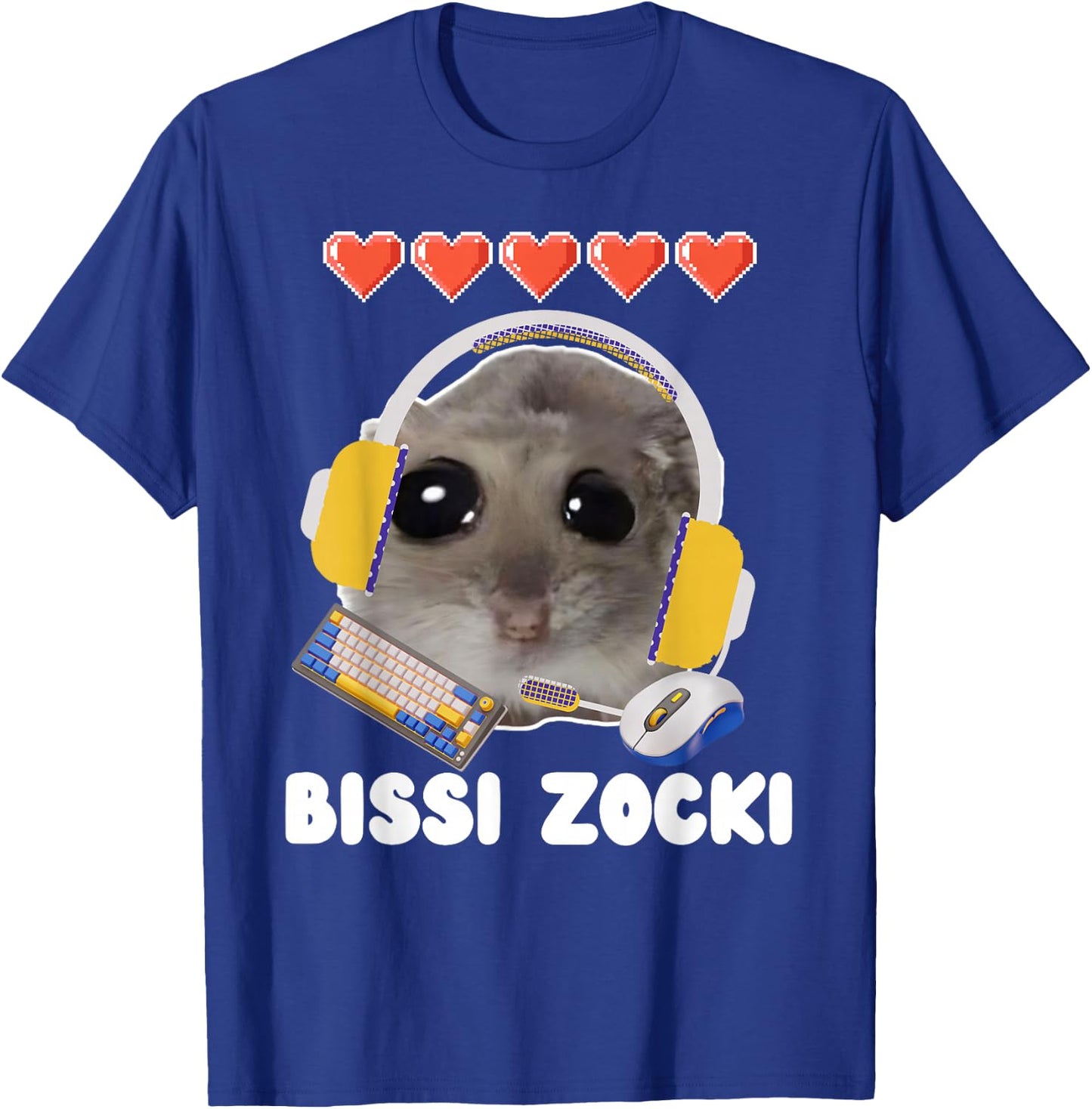 Bissi Zocki Funny Sad Hamster Cute Hamstie , black T-Shirt - T-Shirt | Royal