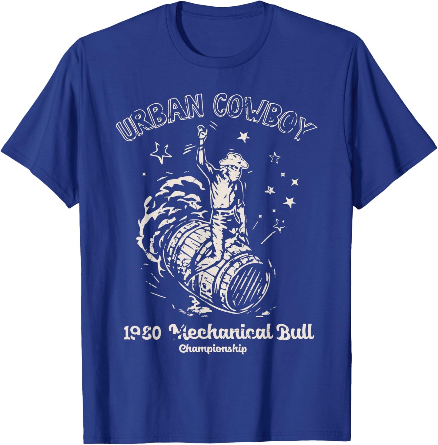 Urban Cowboy 1980's Mechanical Bull T-Shirt - T-Shirt | Royal