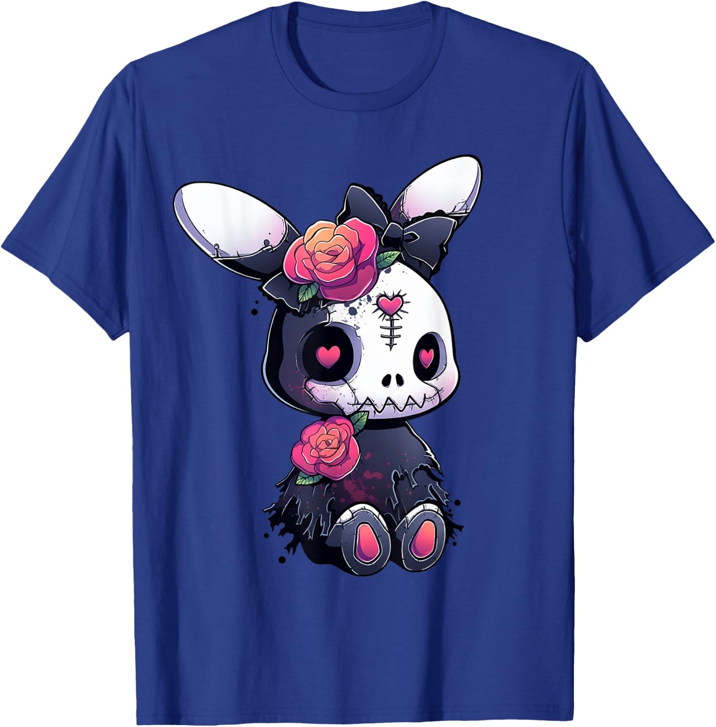 Goth Bunny E-Girl Kawaii Rabbit Cute Gothic Outfit Grunge T-Shirt - T-Shirt | Royal