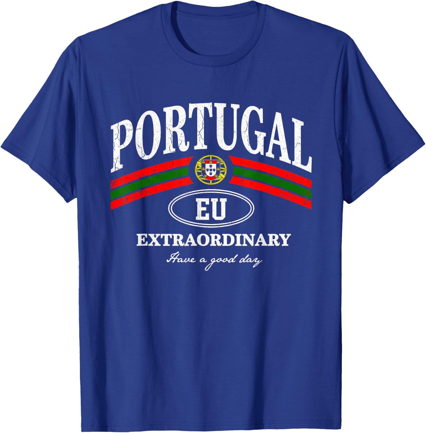 Portugal Lissabon Portugiesischer Fan Retro Vintage T-Shirt - T-Shirt | Royal