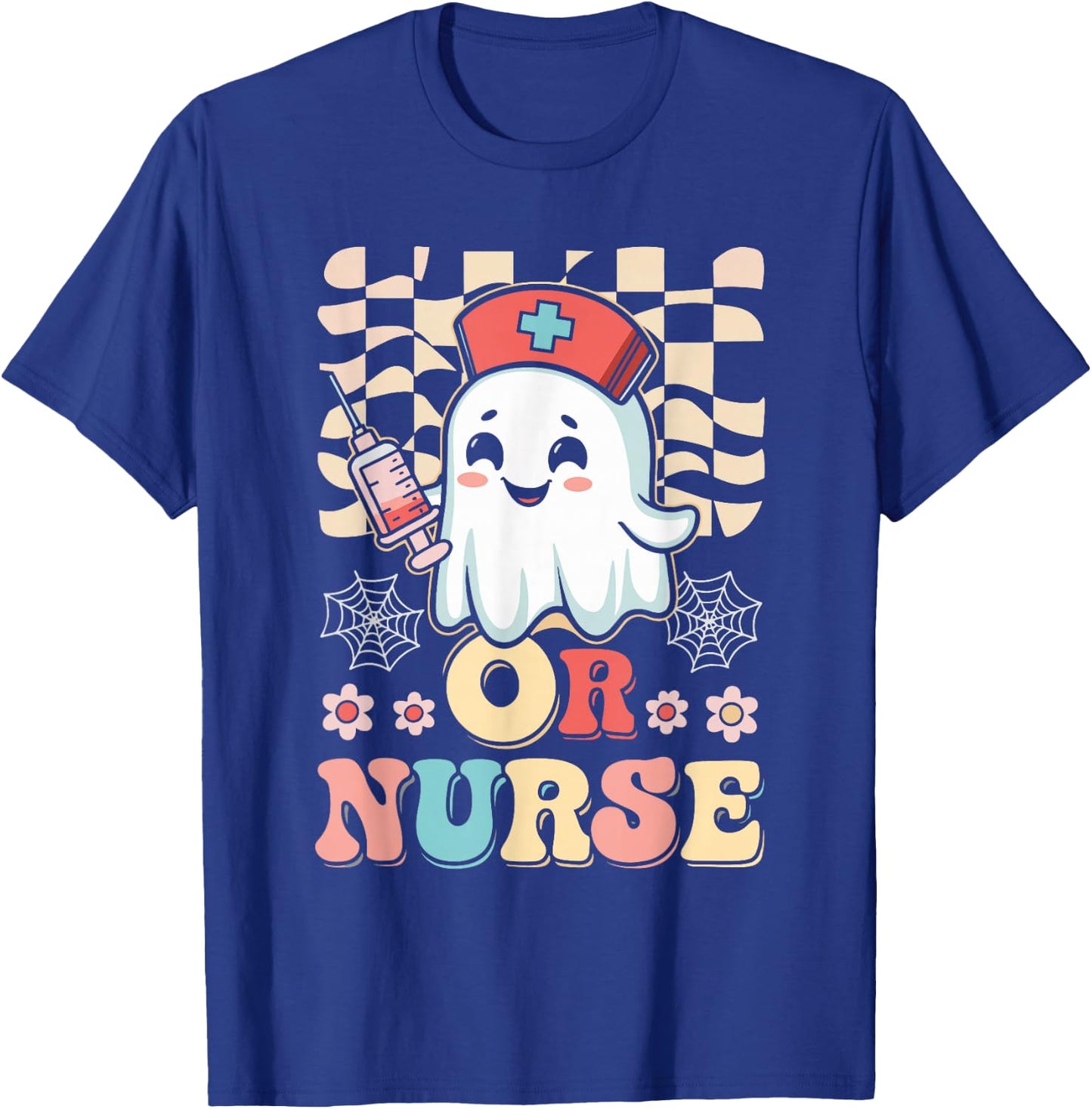 OR Nurse Ghost Halloween T-Shirt - T-Shirt | Royal