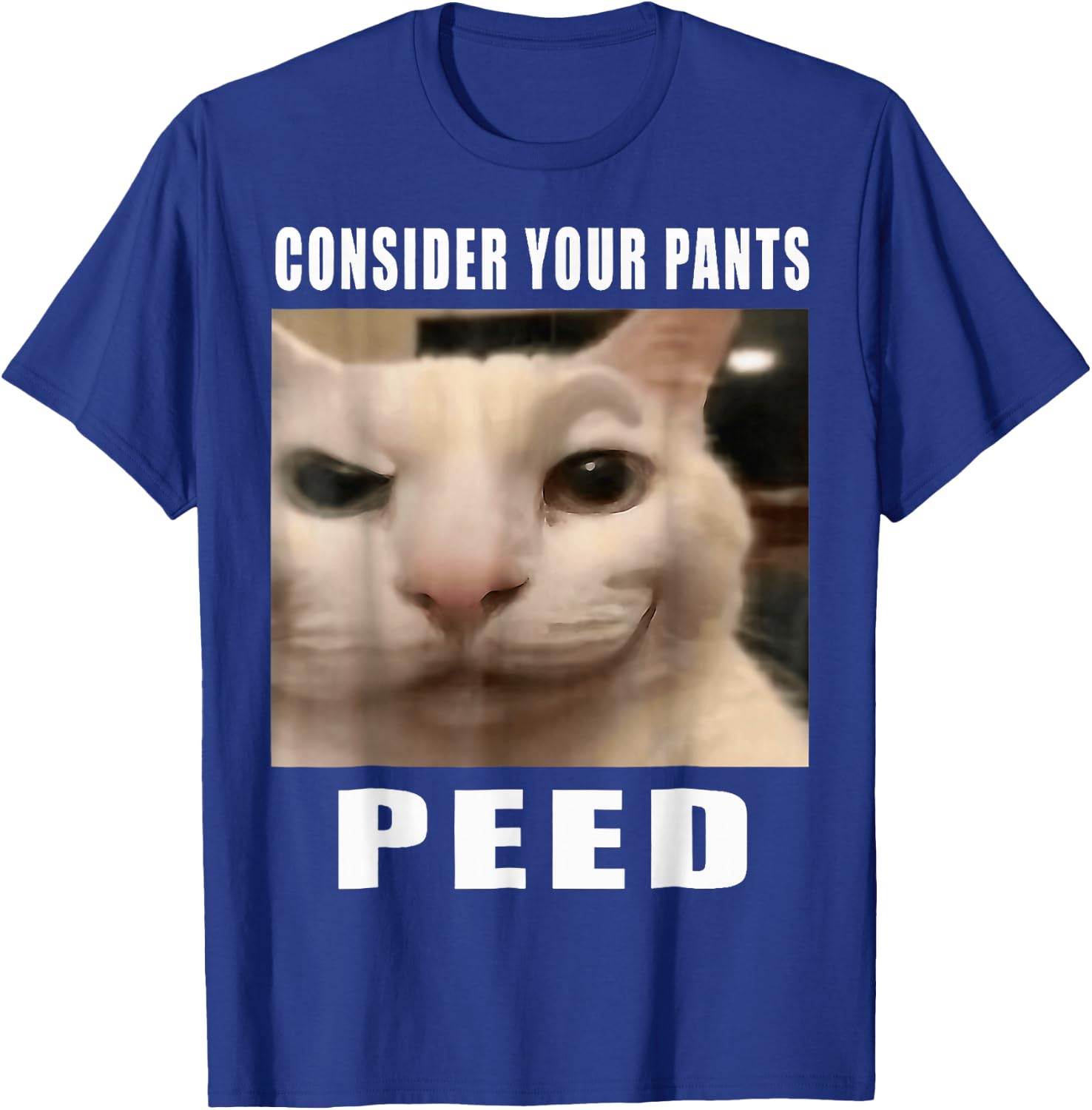 Consider Your Pants Peed Cat Funny T-Shirt - T-Shirt | Royal