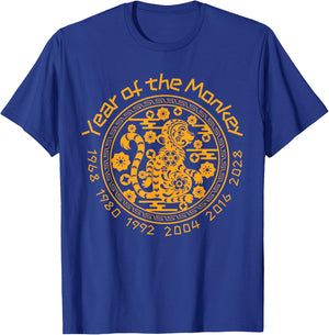 Chinese Year of the Monkey Zodiac Sign T-Shirt - T-Shirt | Royal