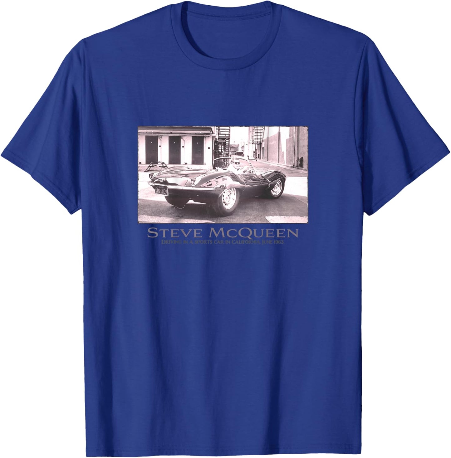 Steve McQueen_002_Back Printed , Black, S T-Shirt - T-Shirt | Royal