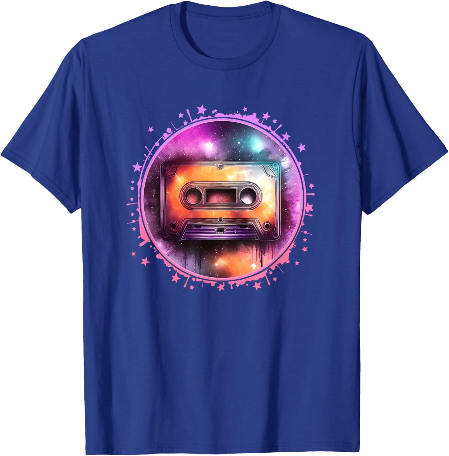 80s 90s Retro Party Outfit with Cassette Tape Shirt Vintage T-Shirt - T-Shirt | Royal