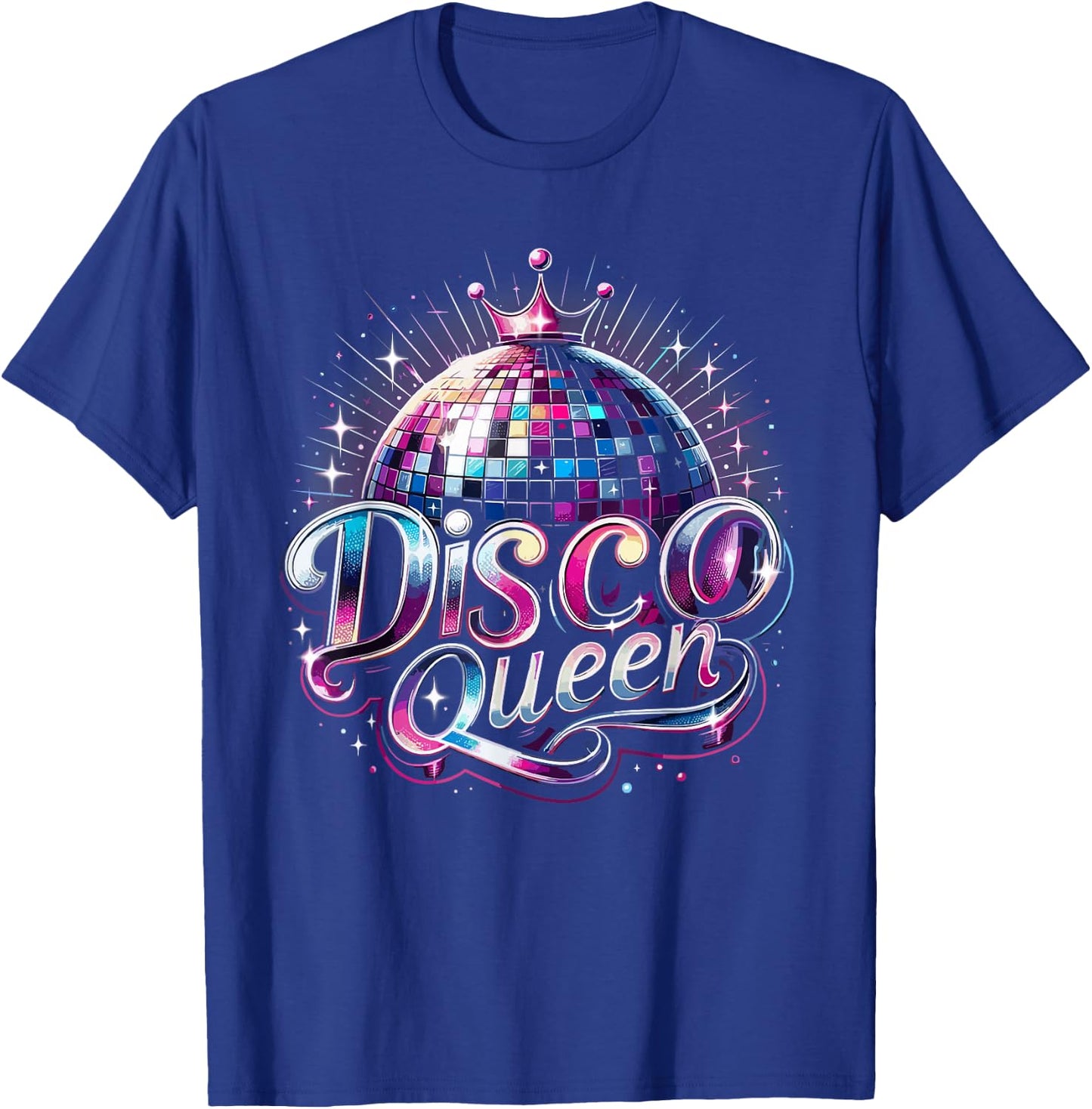 Disco Queen Disco Girl Queen of the Dance Floor Party Girl , black T-Shirt - T-Shirt | Royal