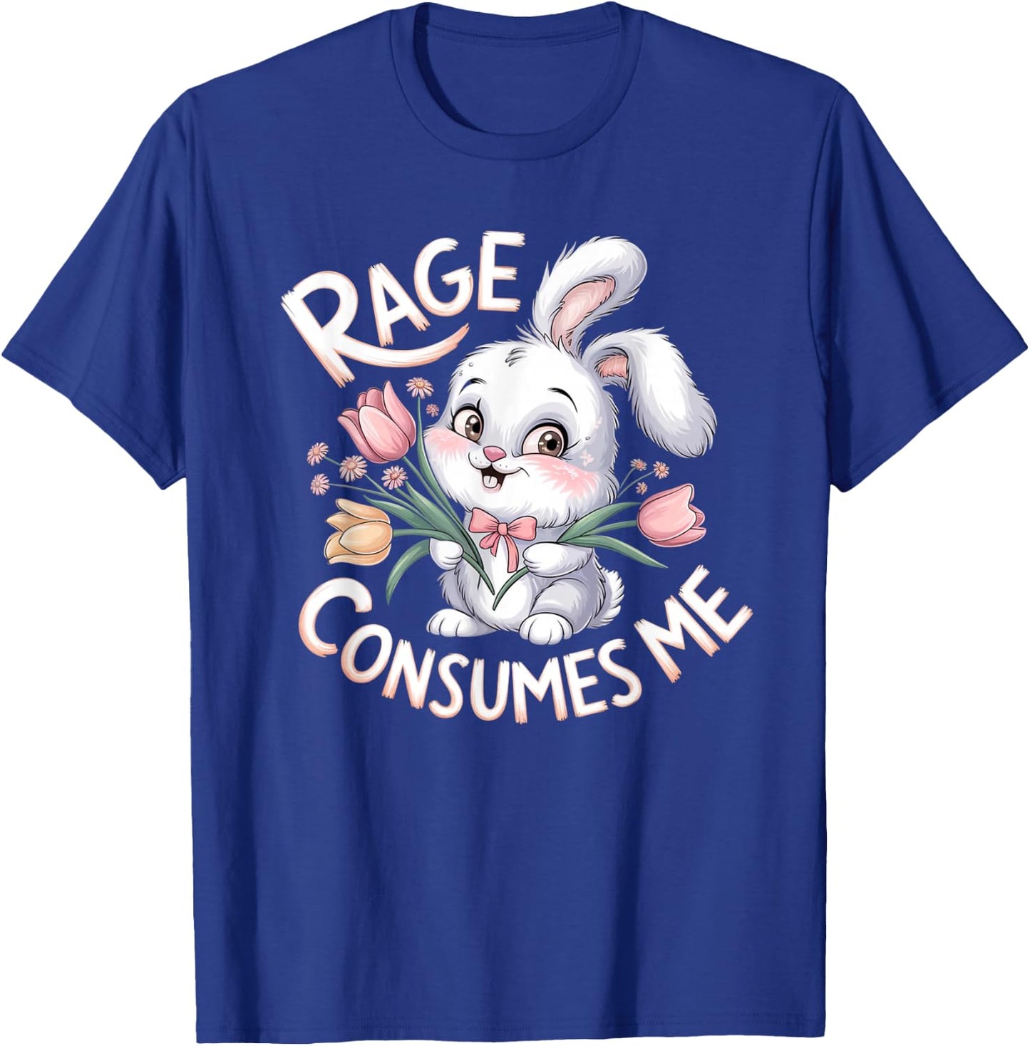 Bunny Rage Consumes Me Bunny Rabbit T-Shirt - T-Shirt | Royal