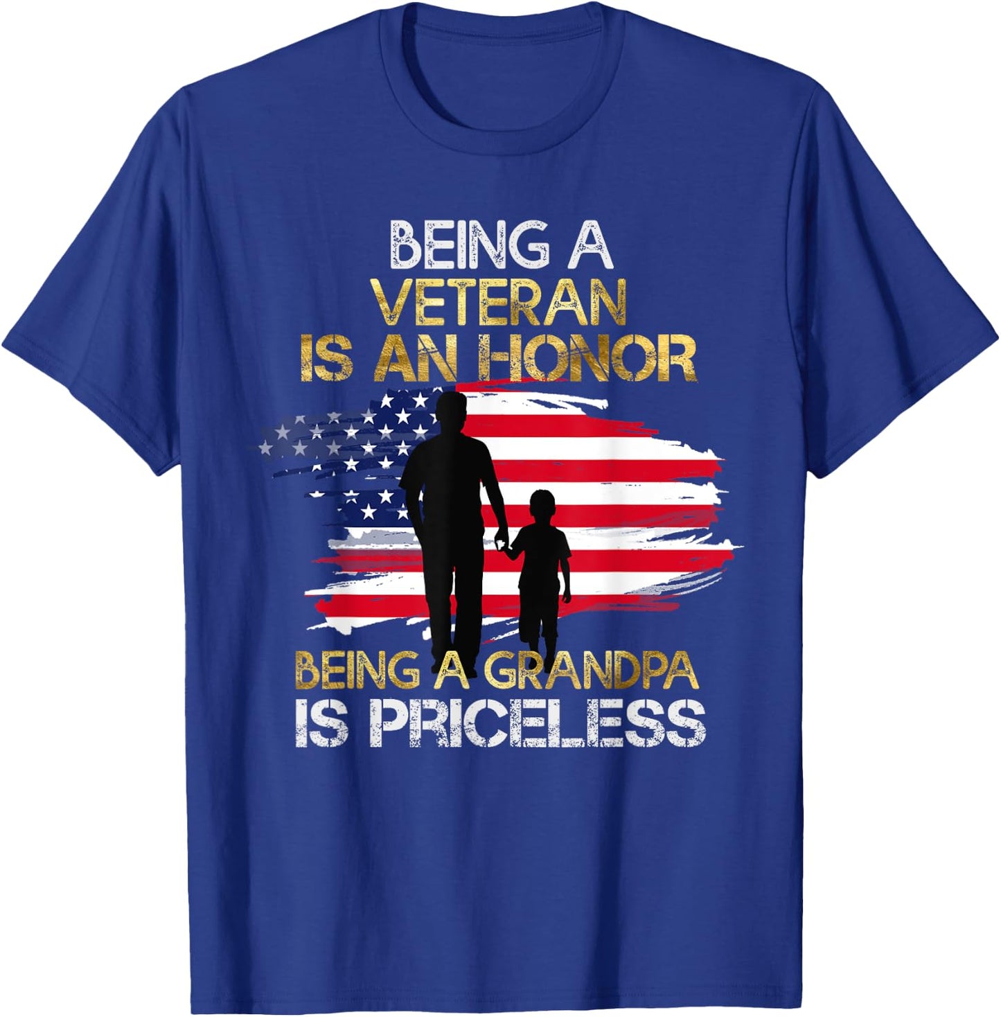 Gift Veteran Grandpa T-Shirt - T-Shirt | Royal