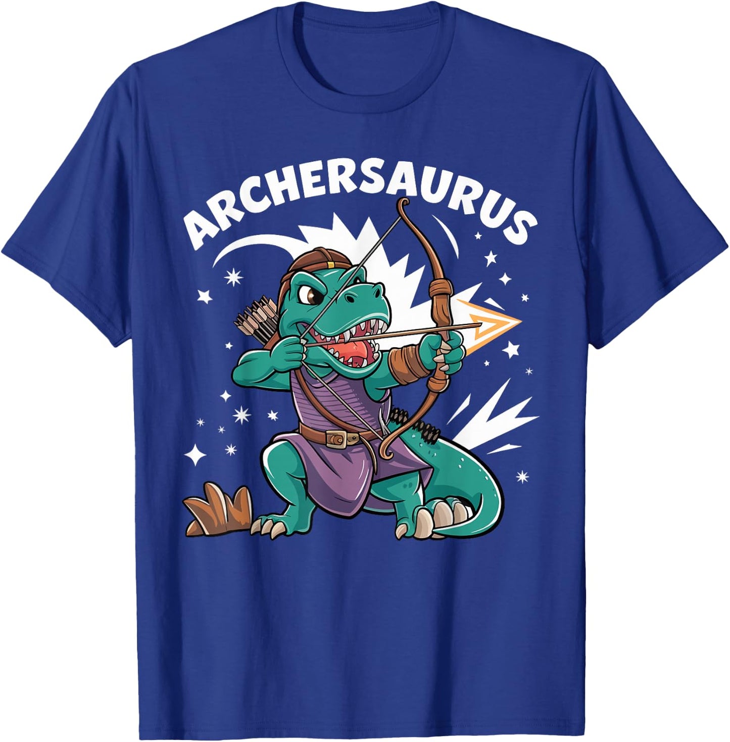 Dinosaur Archery Lover Archersaurus Funny Archery Kids Boys T-Shirt - T-Shirt | Royal