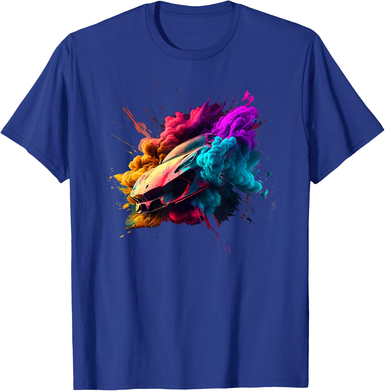 Bunter Sportwagen - Rennauto T-Shirt - T-Shirt | Royal