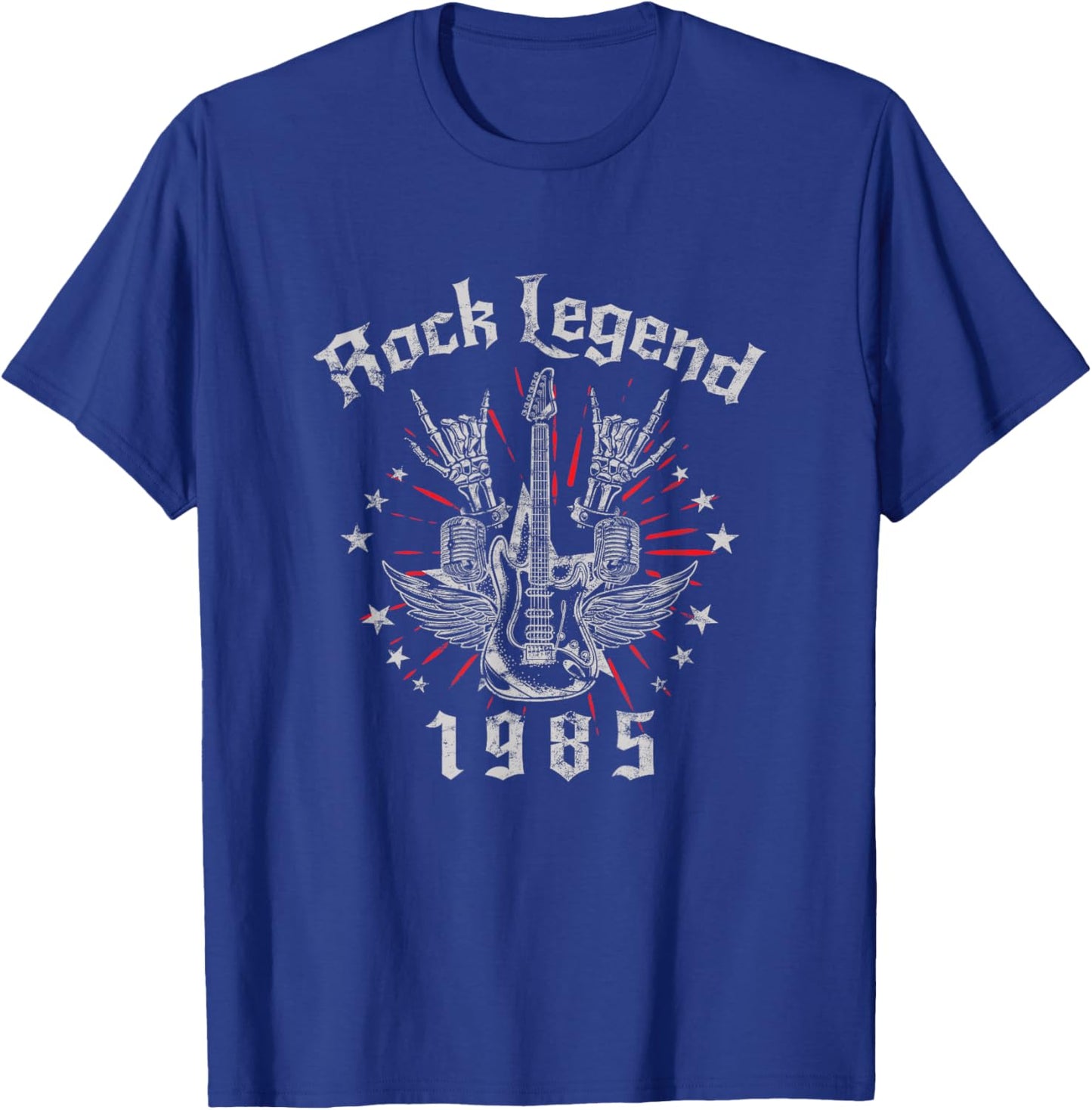 Rock Legend Guitar 1985 Vintage Retro Rock Men Women T-Shirt - T-Shirt | Royal