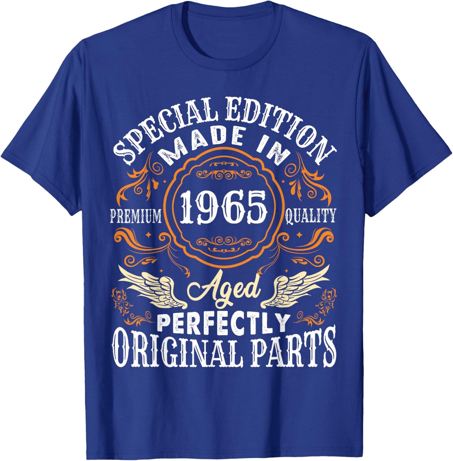 Vintage 1965 60th Birthday 60 Years Old T-Shirt - T-Shirt | Royal