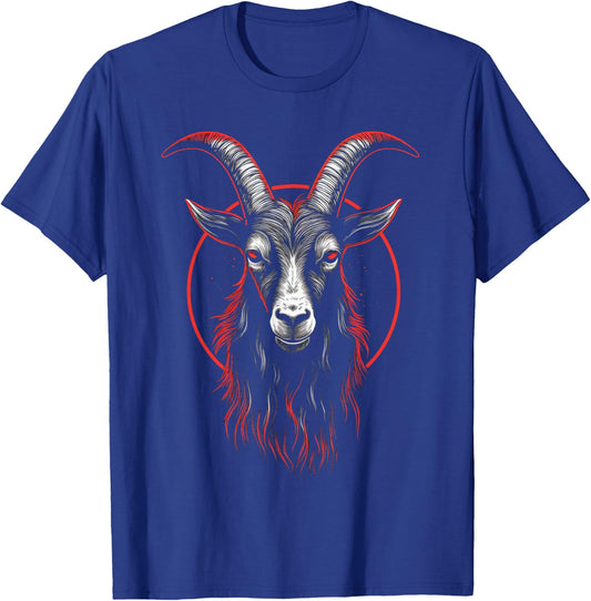 Goat Baphomet Satanic Goat Satanist Halloween Occult T-Shirt - T-Shirt | Royal
