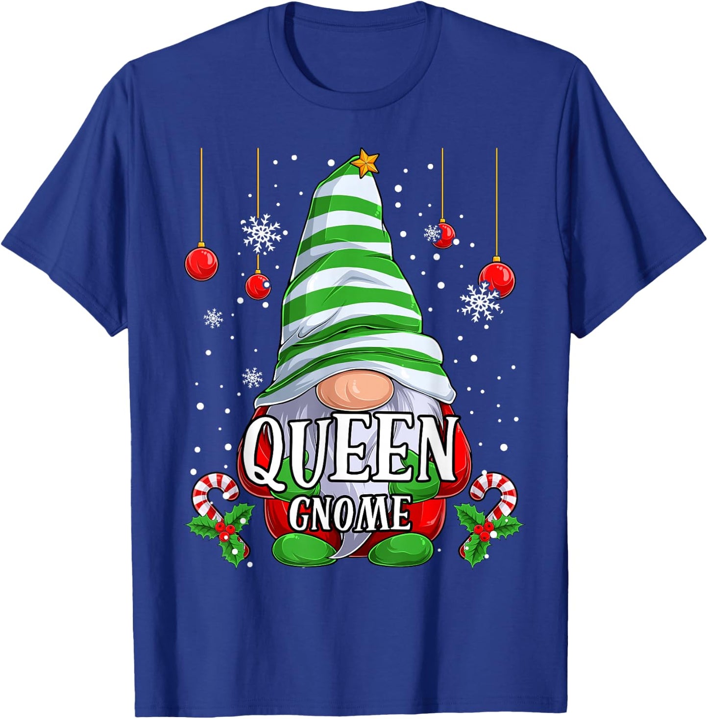 Queen Gnome christmas pajamas matching family group T-Shirt - T-Shirt | Royal