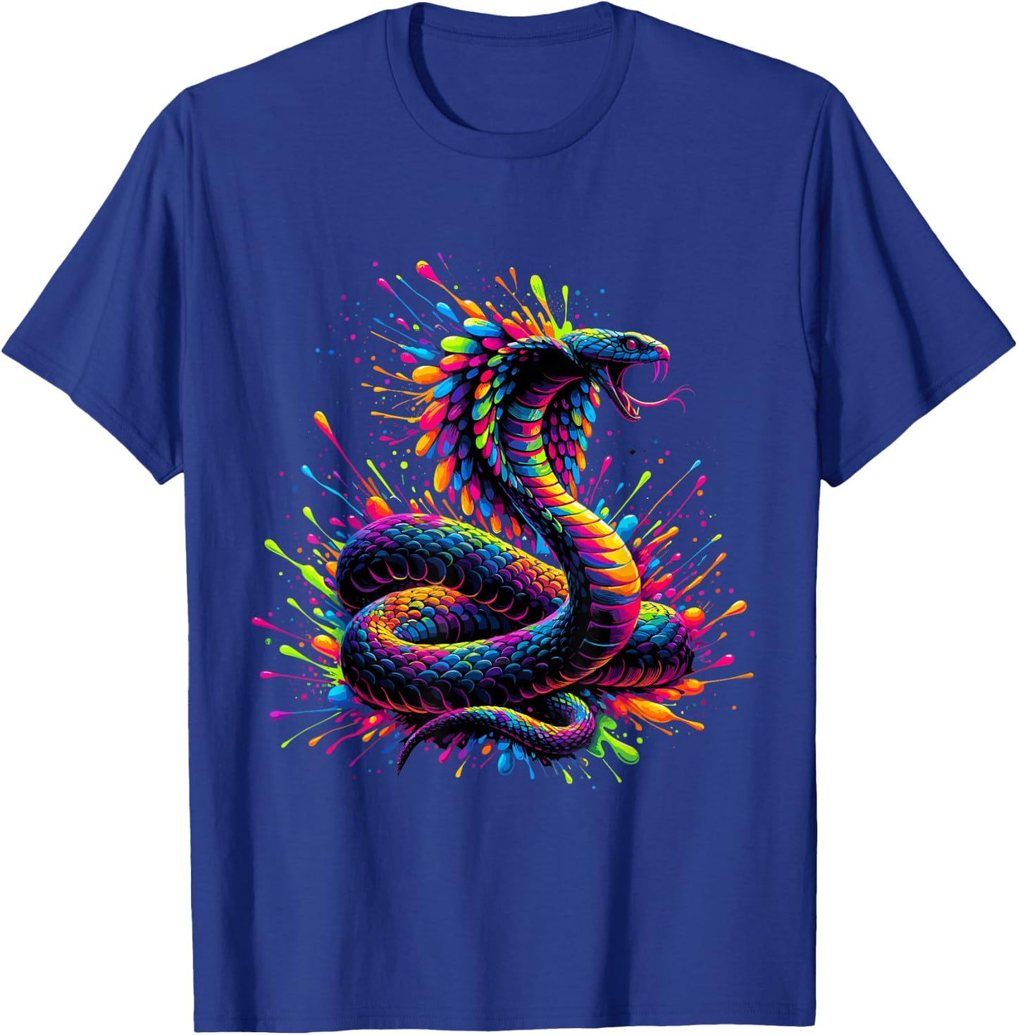 Splash Art Cobra Snake Cobras T-Shirt - T-Shirt | Royal