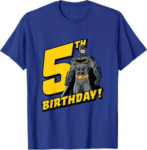 Kids Batman 5th Birthday T-Shirt - T-Shirt | Royal