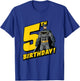 Kids Batman 5th Birthday T-Shirt - T-Shirt | Royal