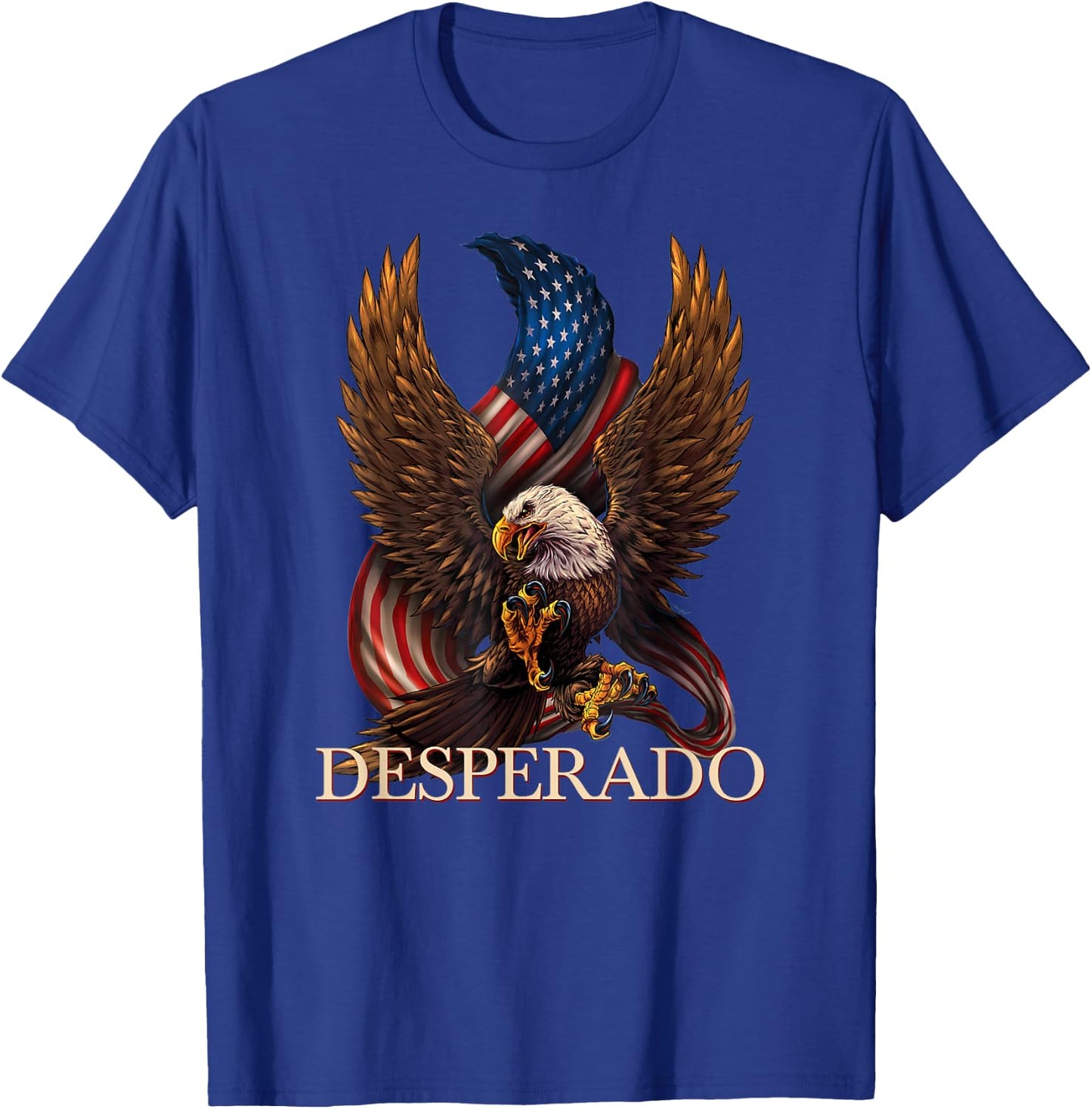 Desperado Cowboy Designs Store Desperado Cowboy Eagle - Black, , Short Sleeve, Letter Print, Modern, Casual T-Shirt - T-Shirt | Royal