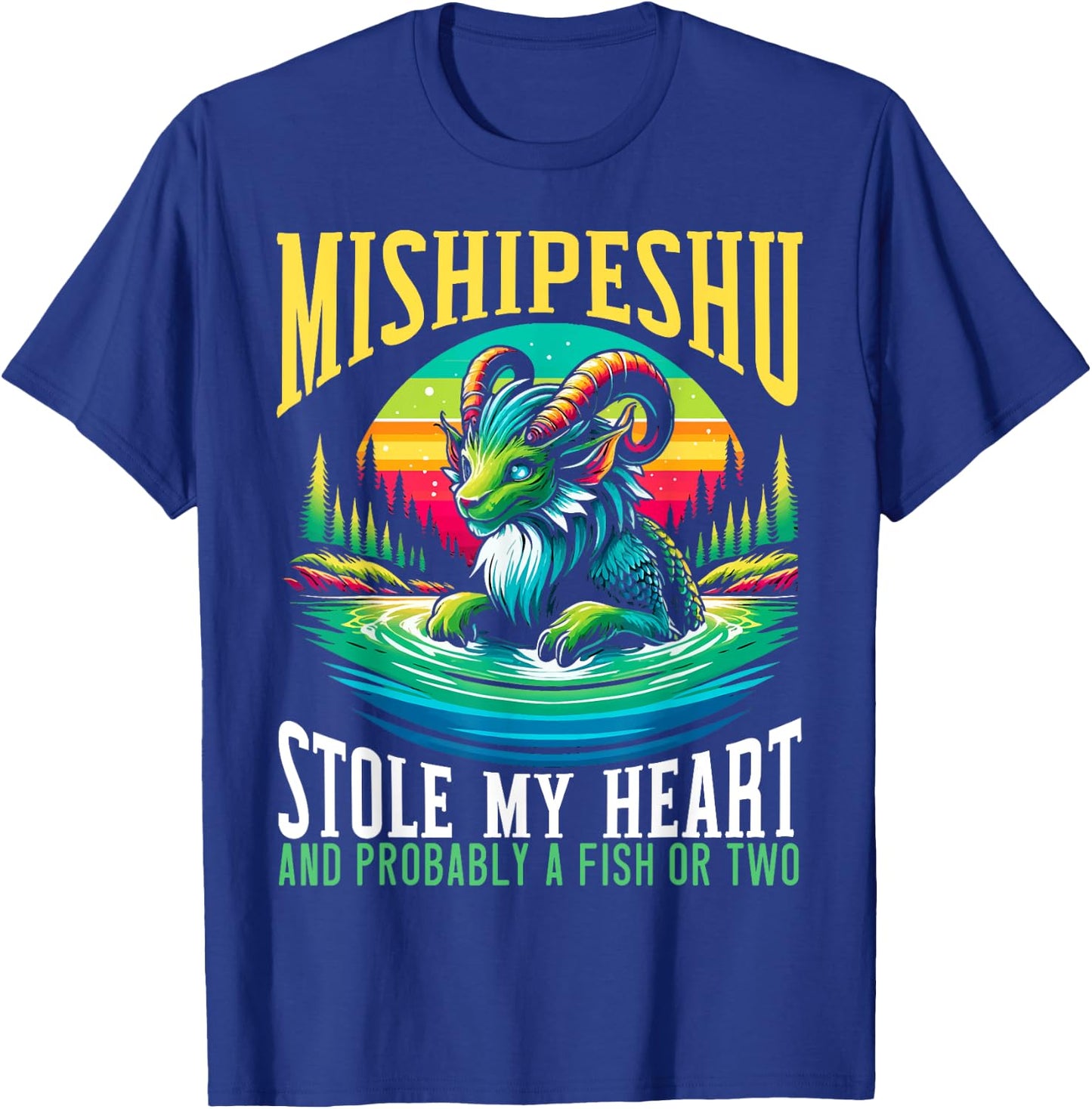 Mishipeshu Mythical Creature Cryptozoology Cryptid T-Shirt - T-Shirt | Royal
