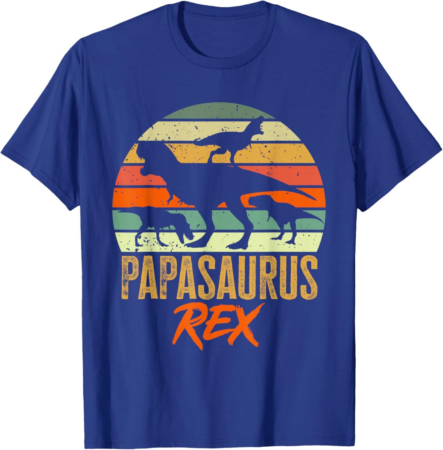 Funny Father's Day Dad Dino Papasaurus Rex , Black, S T-Shirt - T-Shirt | Royal