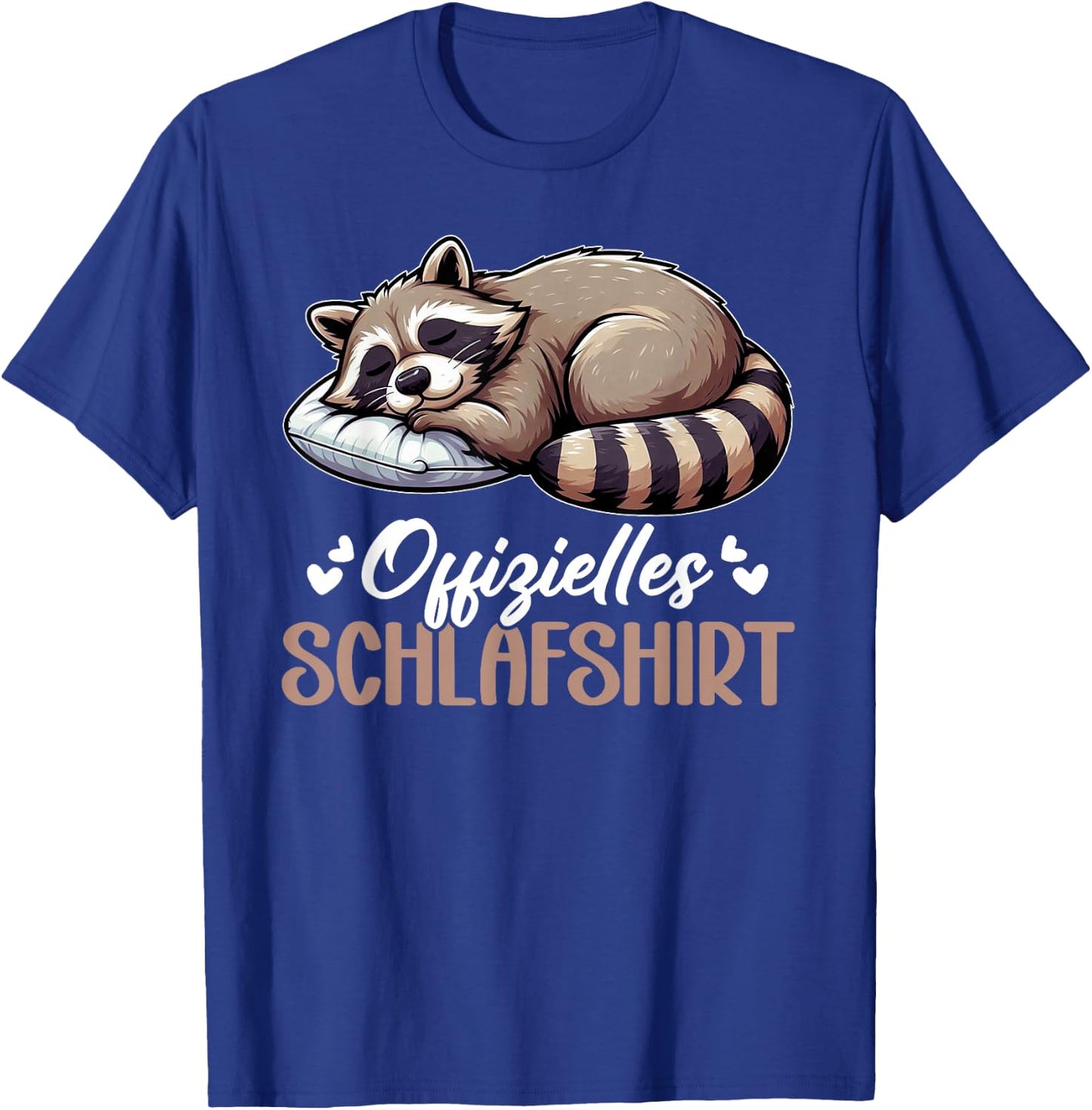 Official Sleep Shirt Funny Raccoon Pyjamas , black T-Shirt - T-Shirt | Royal
