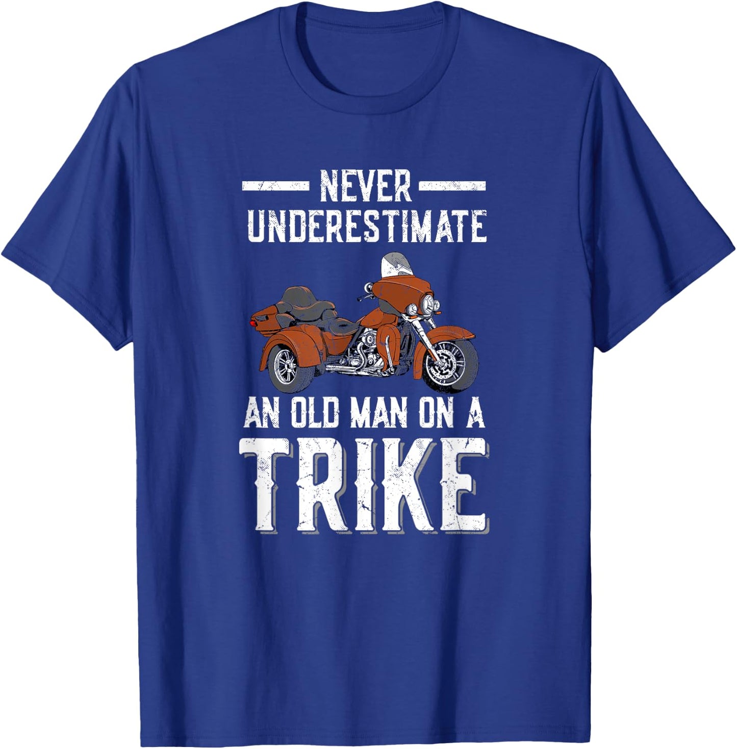 Trike Motorcycle Accessories & Triker Gifts -Adults Black Small Classic Fit Crew Collar Short Sleeve T-Shirt - T-Shirt | Royal