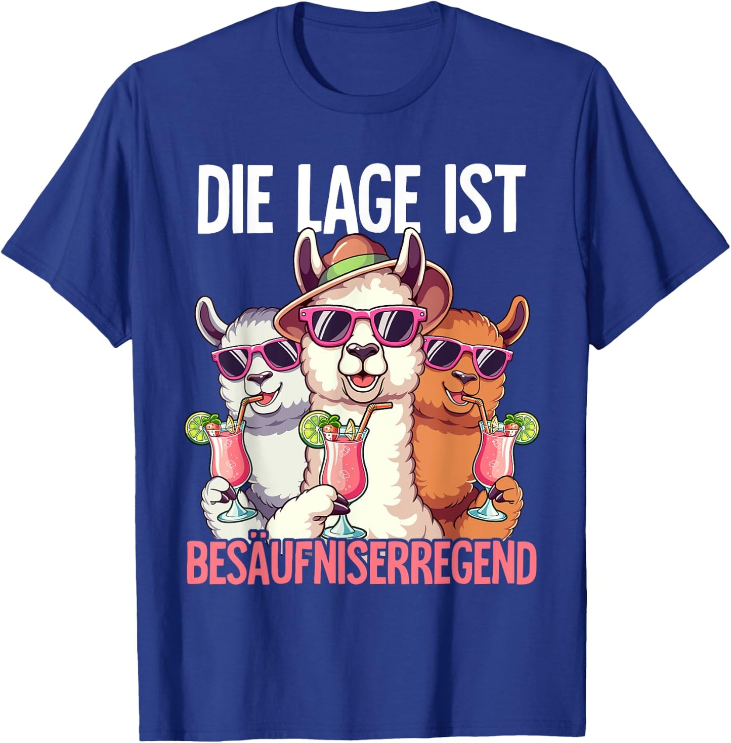 with German Text "Die Lage Ist Besäufniserregend, black T-Shirt - T-Shirt | Royal