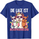 with German Text "Die Lage Ist Besäufniserregend, black T-Shirt - T-Shirt | Royal