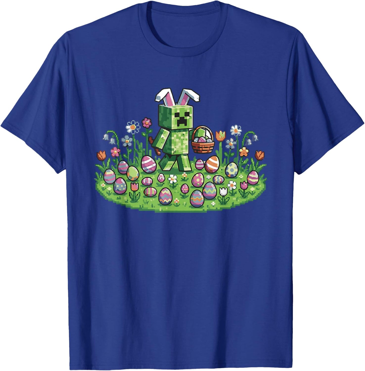 Pixel Osterhase Ostern Gaming Zocker Mann Kind Jungs Mädchen T-Shirt - T-Shirt | Royal