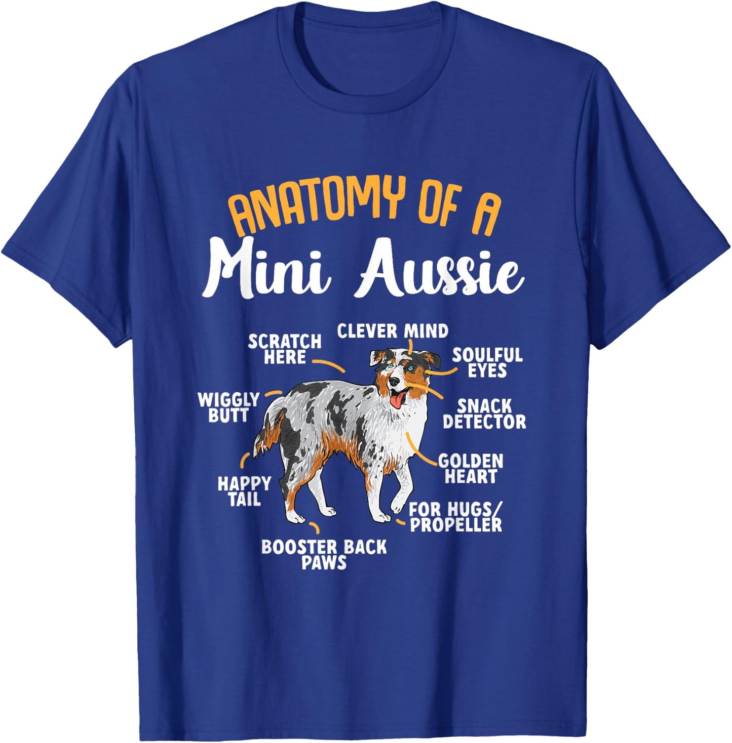 Mini Aussie Miniature Australian Shepherd T-Shirt - T-Shirt | Royal