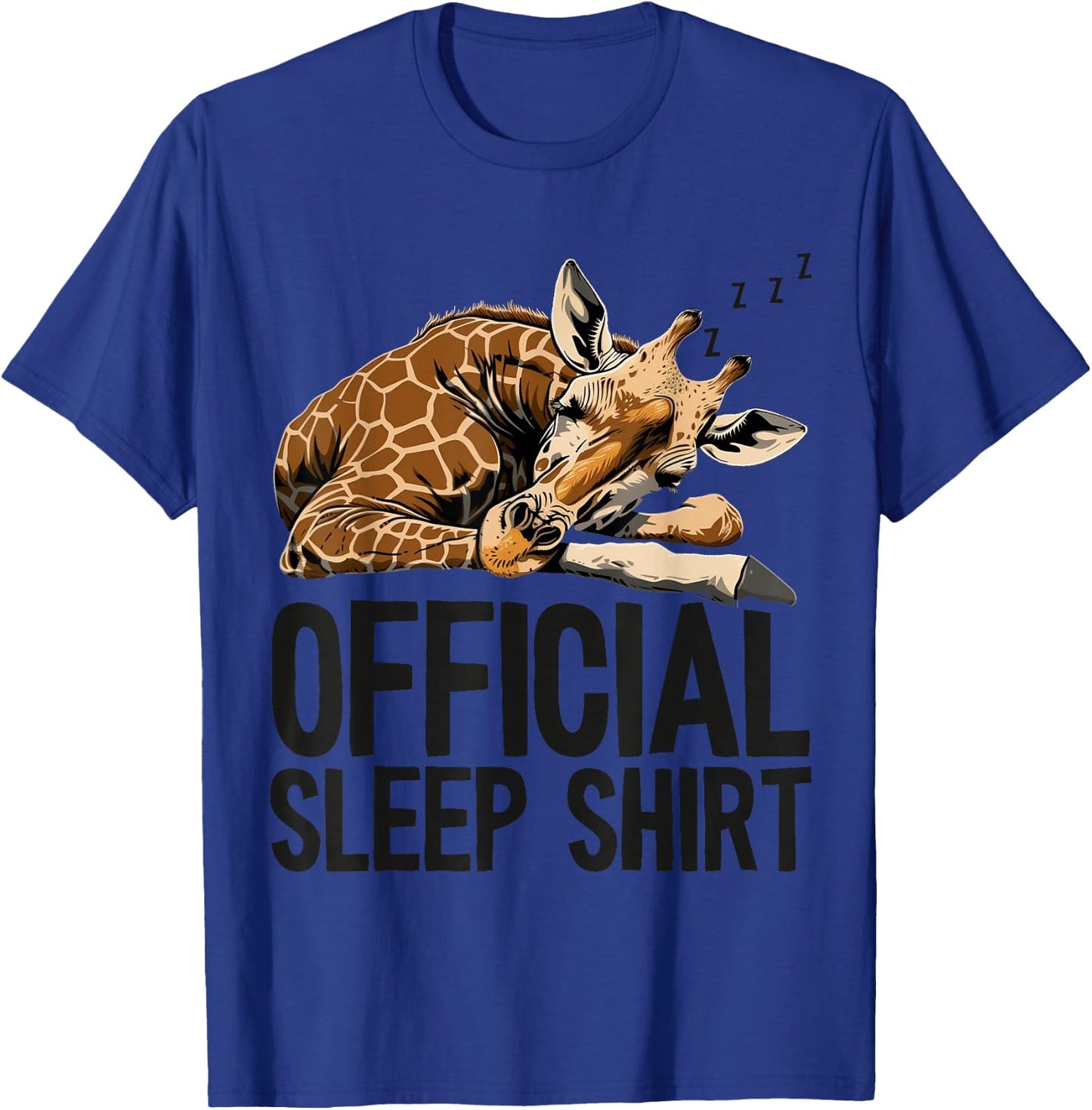 Giraffe Sleeping Funny Official Sleep T-Shirt - T-Shirt | Royal