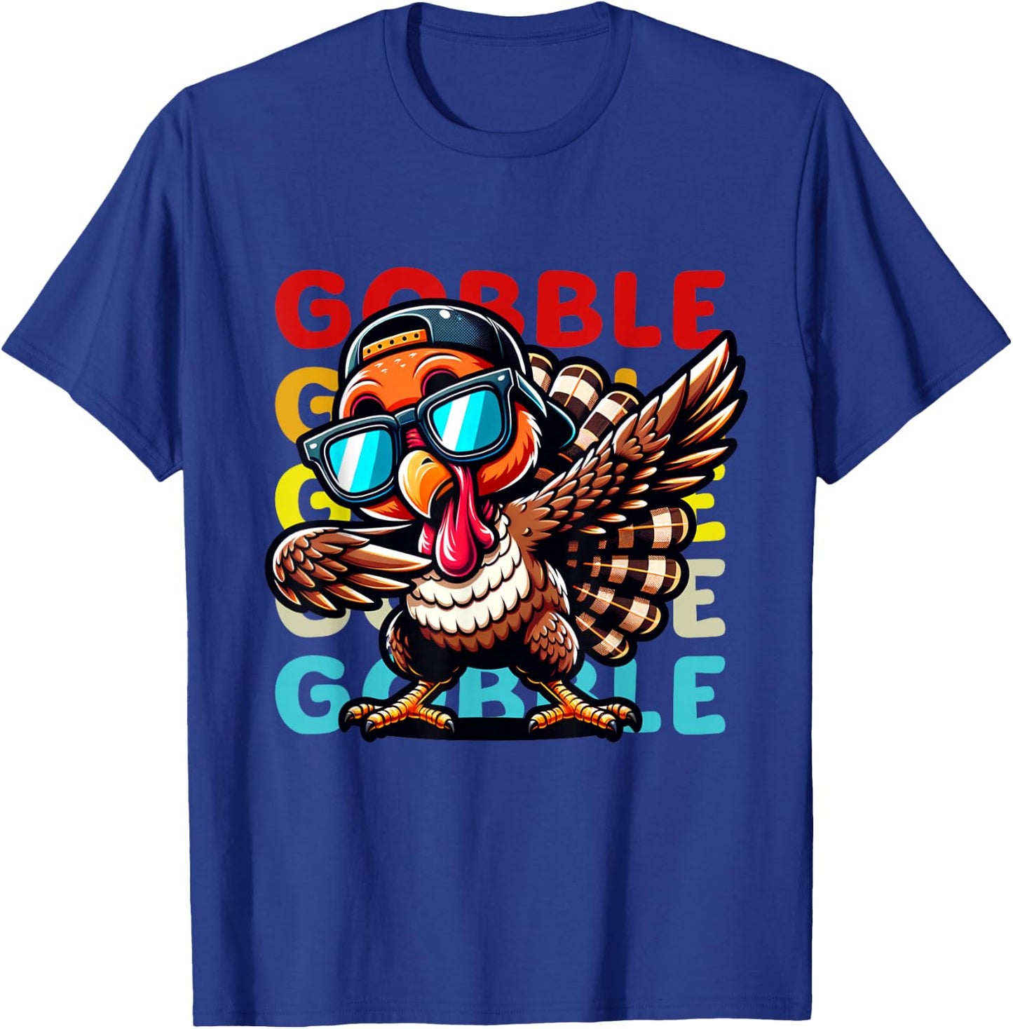 Thanksgiving Turkey Shirt Kids Boys Girls Turkey Thansgiving T-Shirt - T-Shirt | Royal