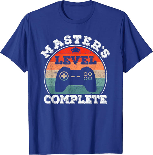 Master Degree Graduation, Graduate | Masters Level Complete T-Shirt - T-Shirt | Royal