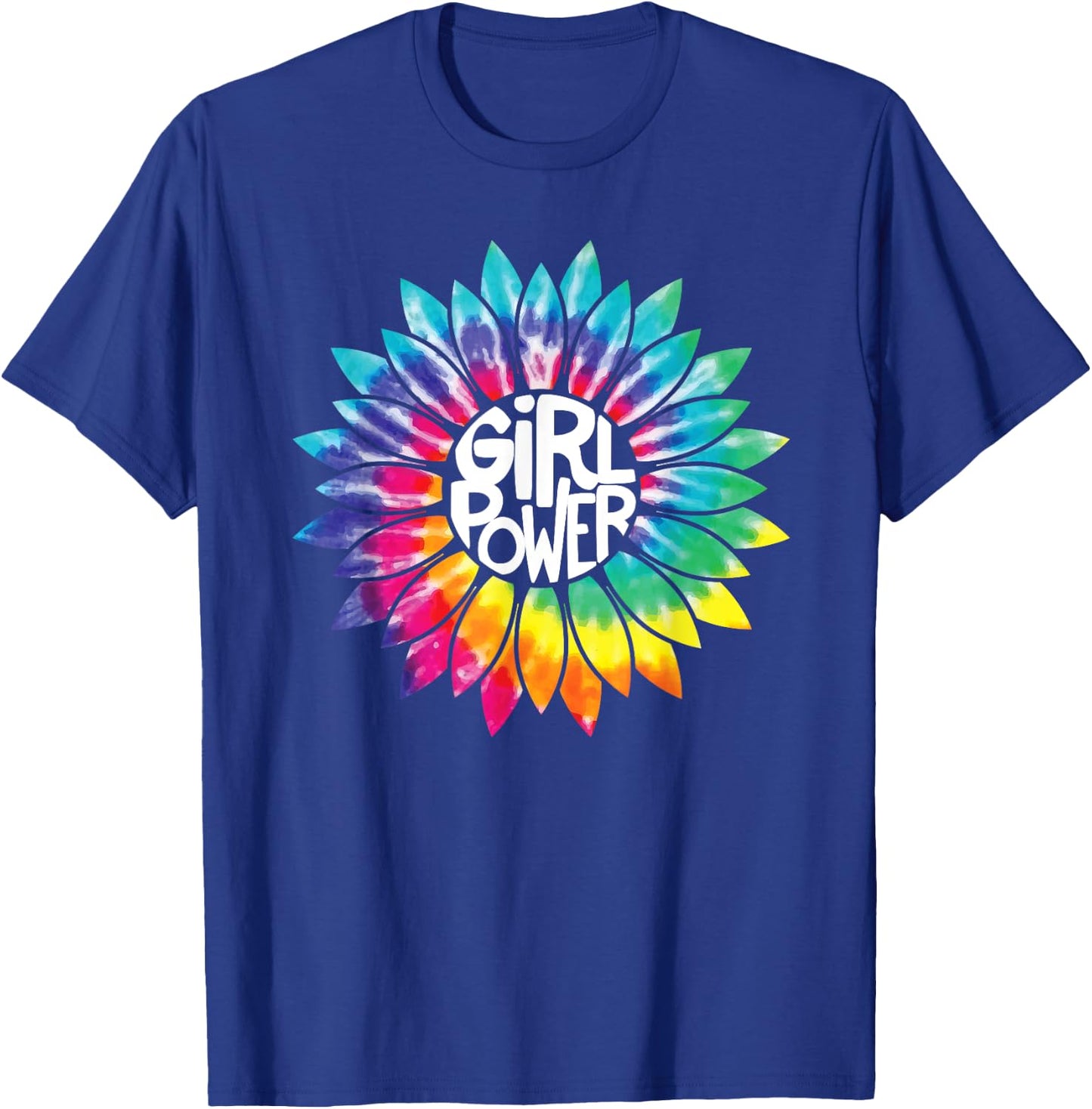Girl Power Shirt Flower Tie Dye Hippie Female Empower Gift T-Shirt - T-Shirt | Royal