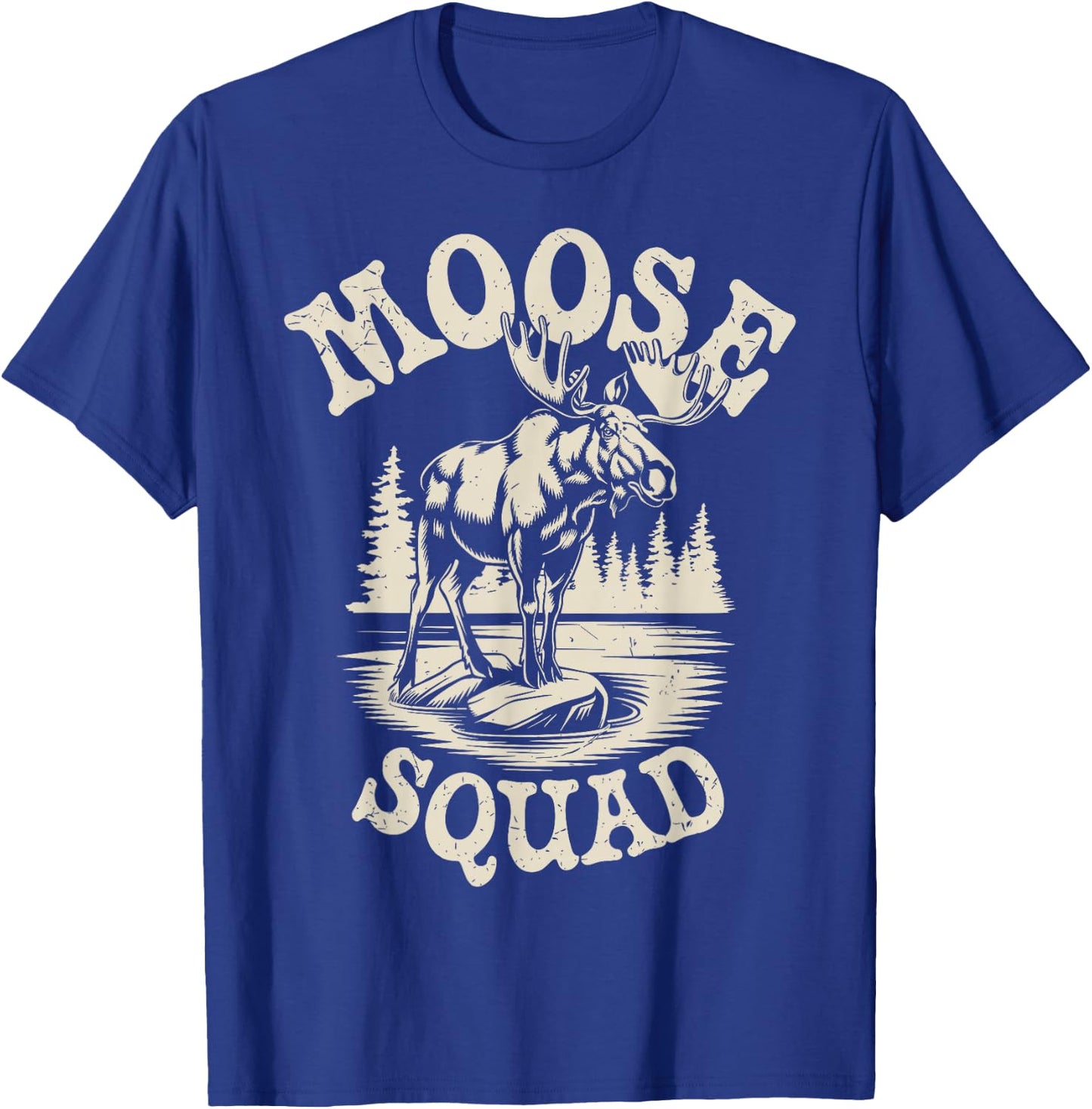 Moose Squad Funny Moose T-Shirt - T-Shirt | Royal