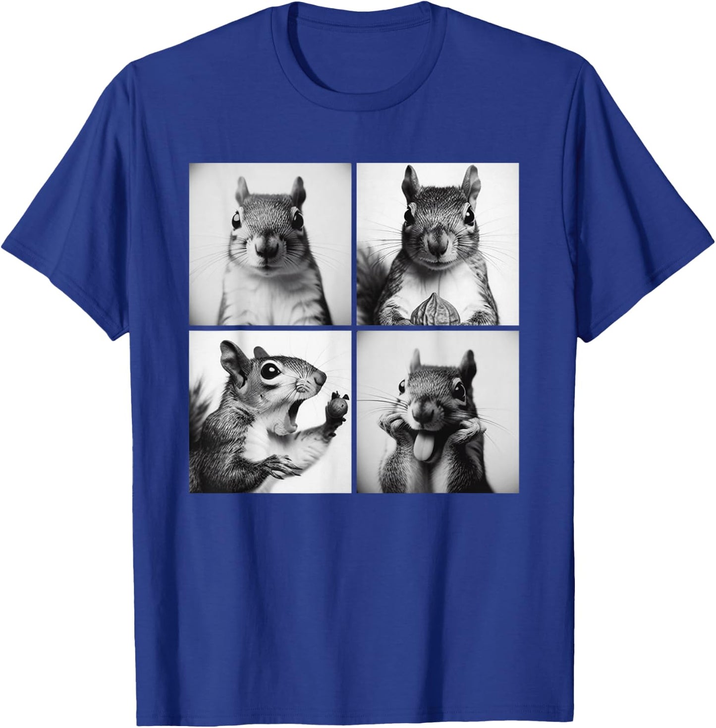 Photobooth Funny Animal Squirrel Vintage Selfie Photoshoots T-Shirt - T-Shirt | Royal