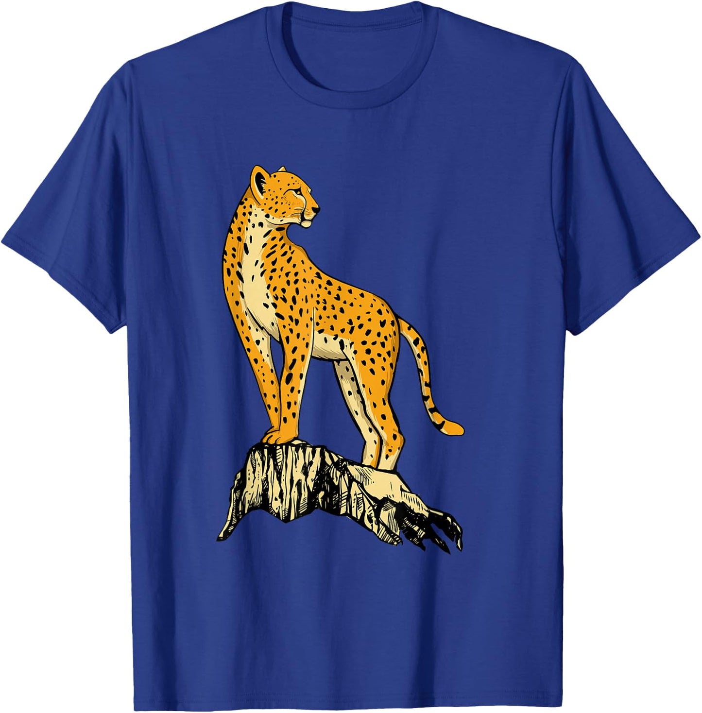 Cheetah Art Illustration - Zookeeper Wildlife Safari Animals T-Shirt - T-Shirt | Royal