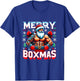 Merry Boxmas Boxer Christmas Santa Boxing Xmas T-Shirt - T-Shirt | Royal