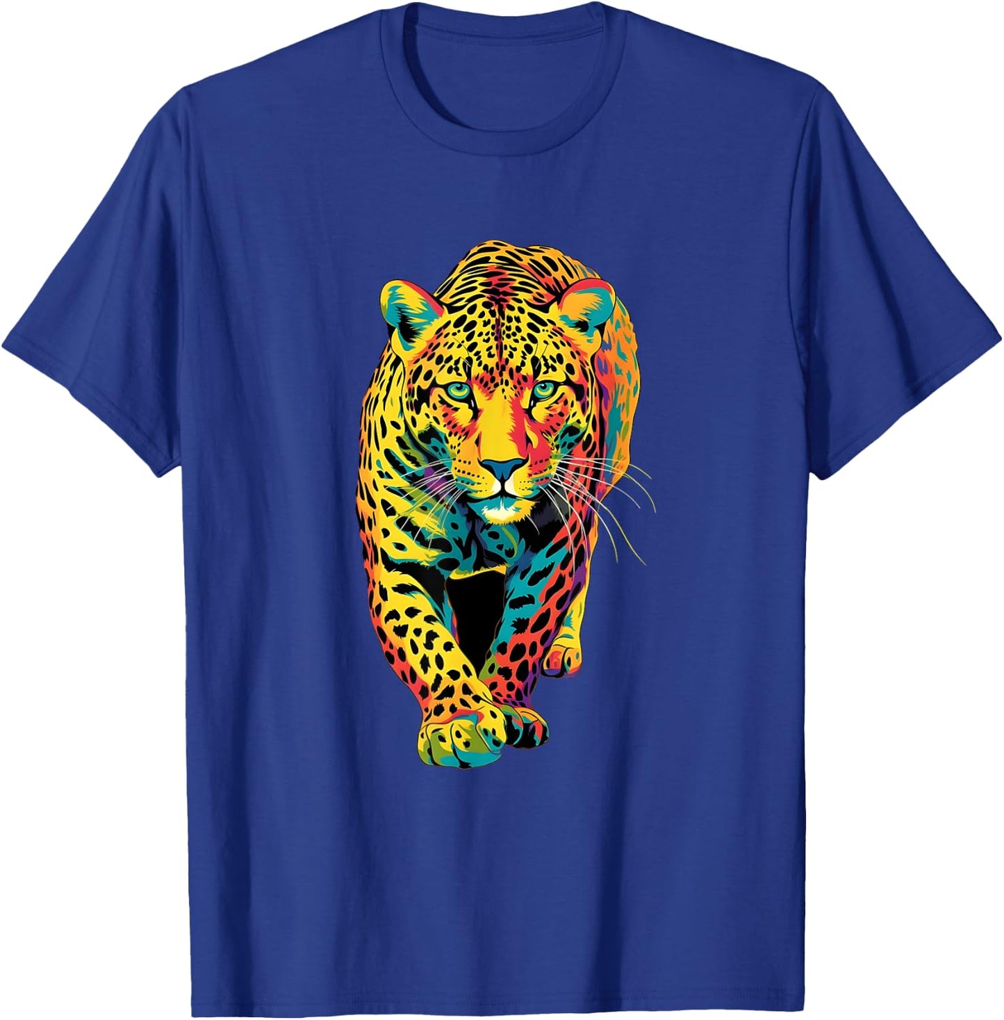 Colorful Rainbow Jaguar Abstract Graphic T-Shirt - T-Shirt | Royal