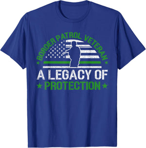 A Legacy of Protection - Border Patrol Veteran T-Shirt - T-Shirt | Royal