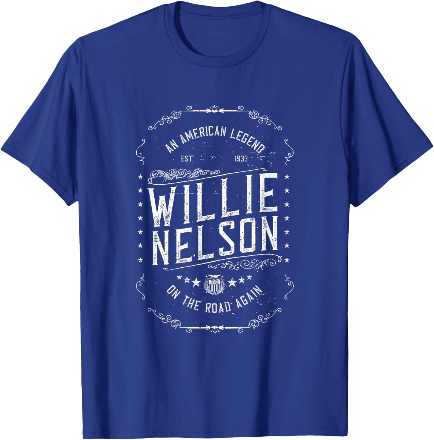 Offizielle Willie Nelson American Legend T-Shirt - T-Shirt | Royal