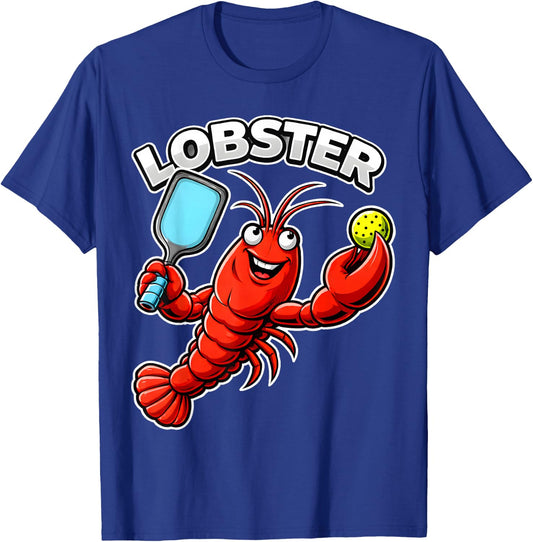 Funny Pickleball Lobster Paddle Player T-Shirt - T-Shirt | Royal
