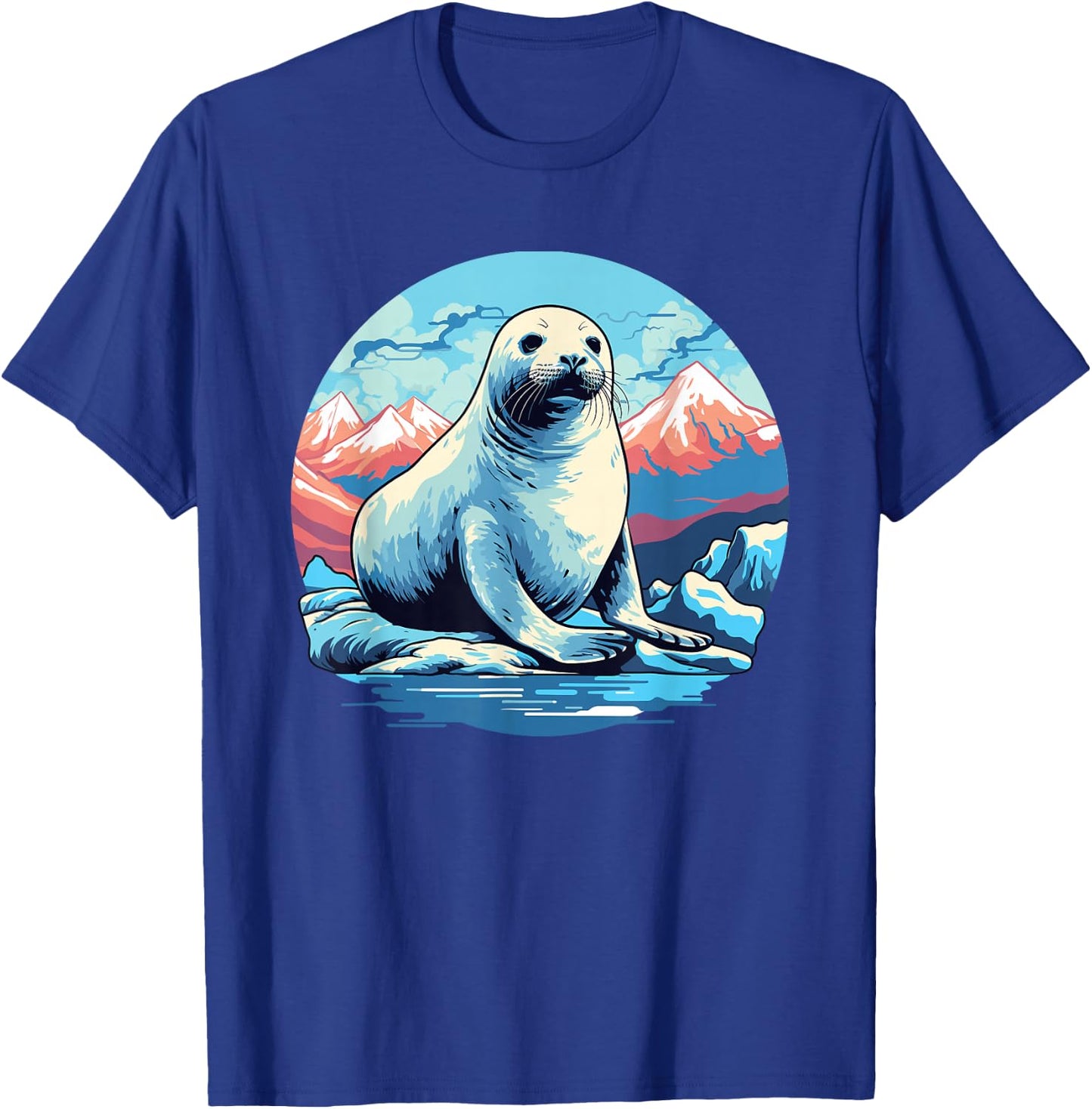 Harp Seal with Arctic Landscape, Harp Seal T-Shirt - T-Shirt | Royal