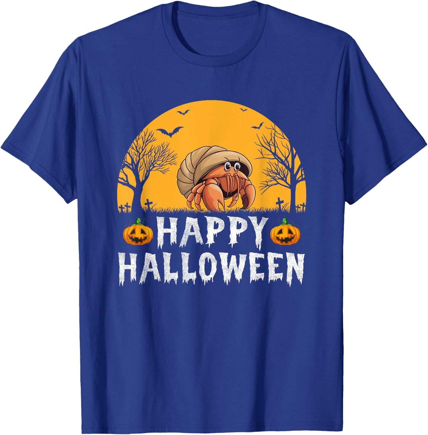 Hermit Crab Men Women Kids Happy Halloween Costume T-Shirt - T-Shirt | Royal