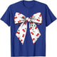 Cherry Coquette Bow Red Cherry Pattern T-Shirt - T-Shirt | Royal