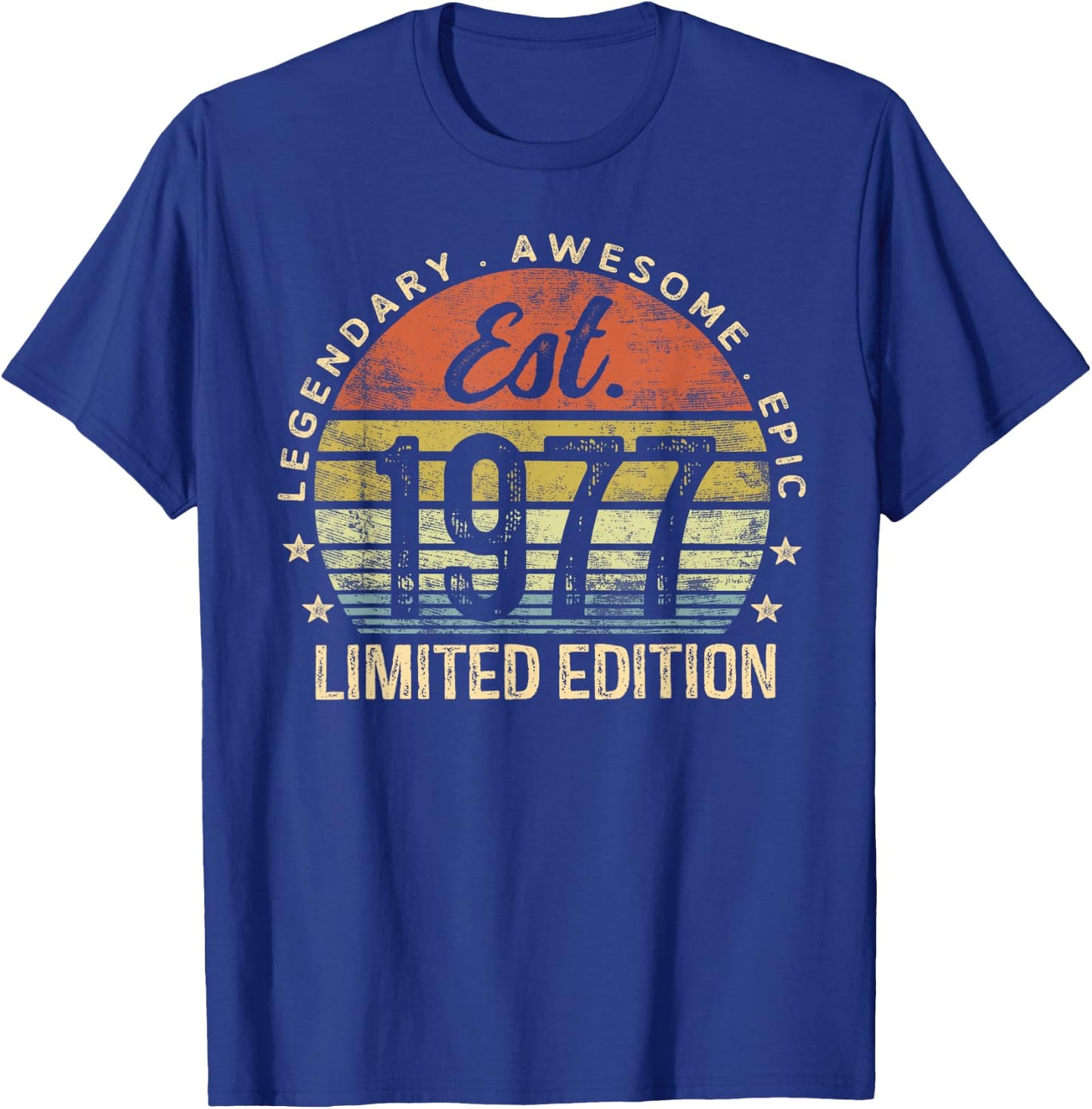 Est 1977 Limited Edition 48th Birthday Gifts 48 Year Old T-Shirt - T-Shirt | Royal