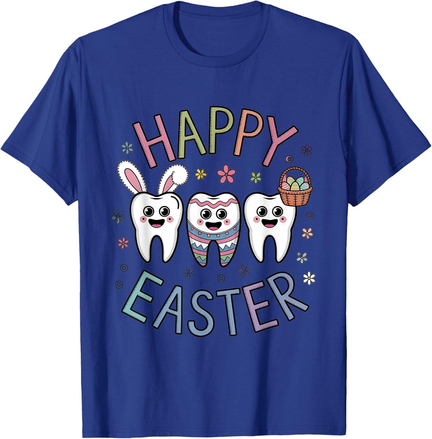 Easter Dentist Tooth Cute Teeth Dental Assistant Women Men T-Shirt - T-Shirt | Royal