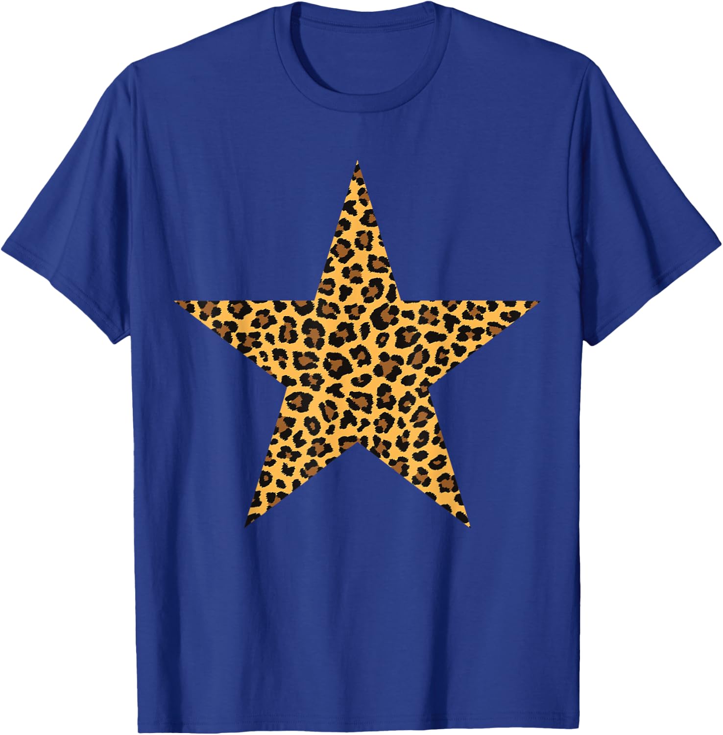 Leopard Print Star - Leopard Star T-Shirt - T-Shirt | Royal